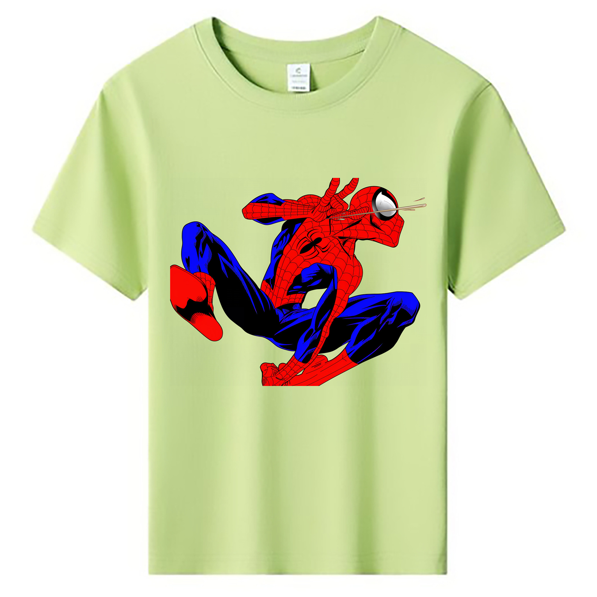 （画像用） Spider Man スパイダーマン 綿100％キッズTシャツ（フロントプリント）